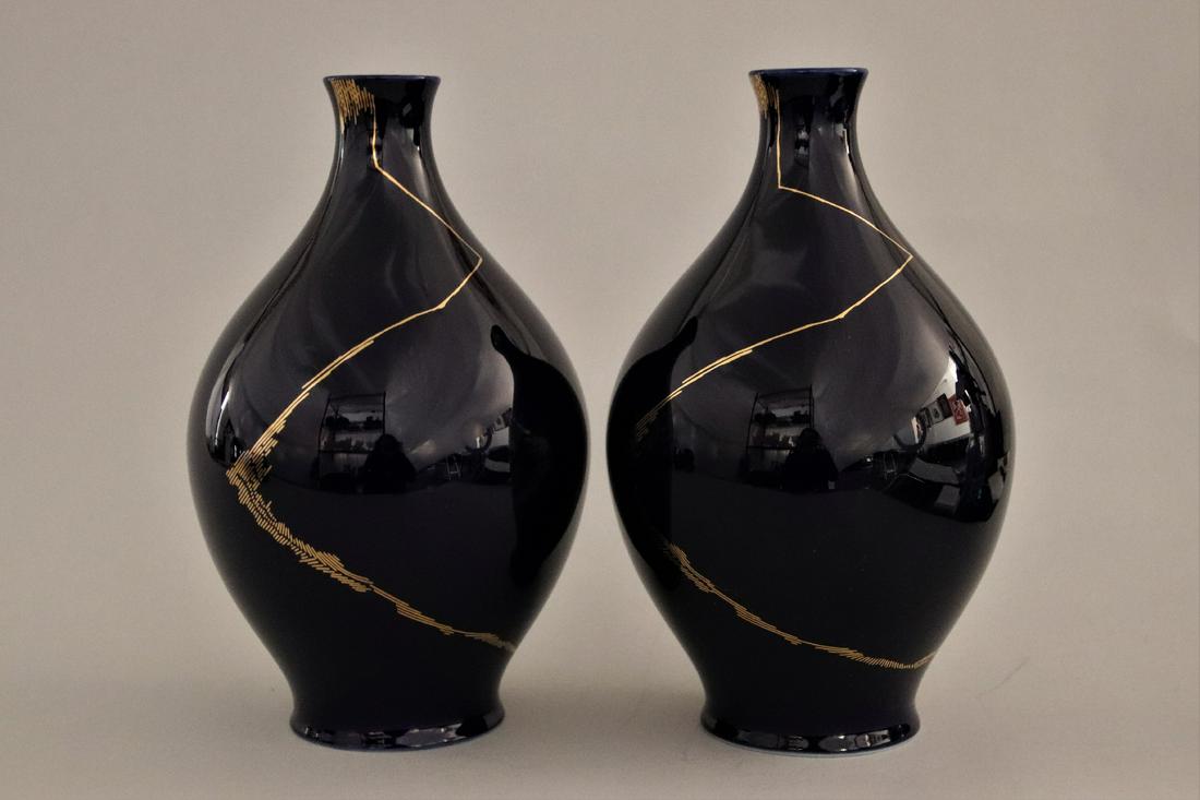 Sevres, "Cobalt Blue", Pair of Vases (1 of 5)