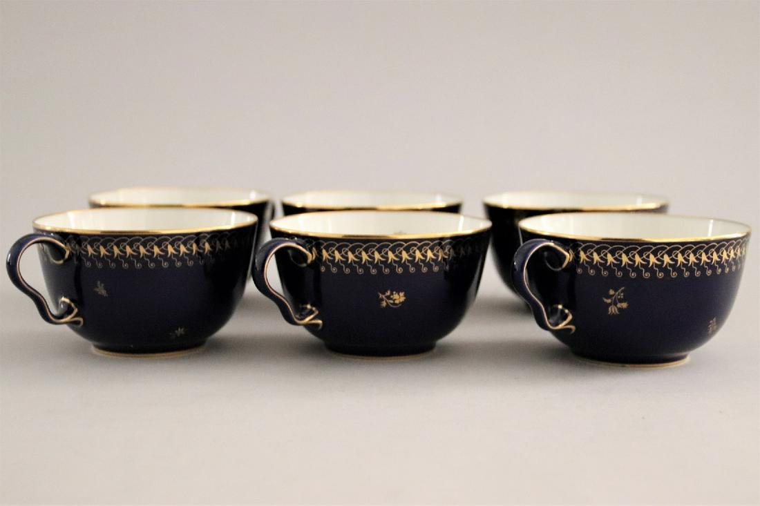 Sevres, "Cobalt Blue", Six Tea Cups (1 of 4)