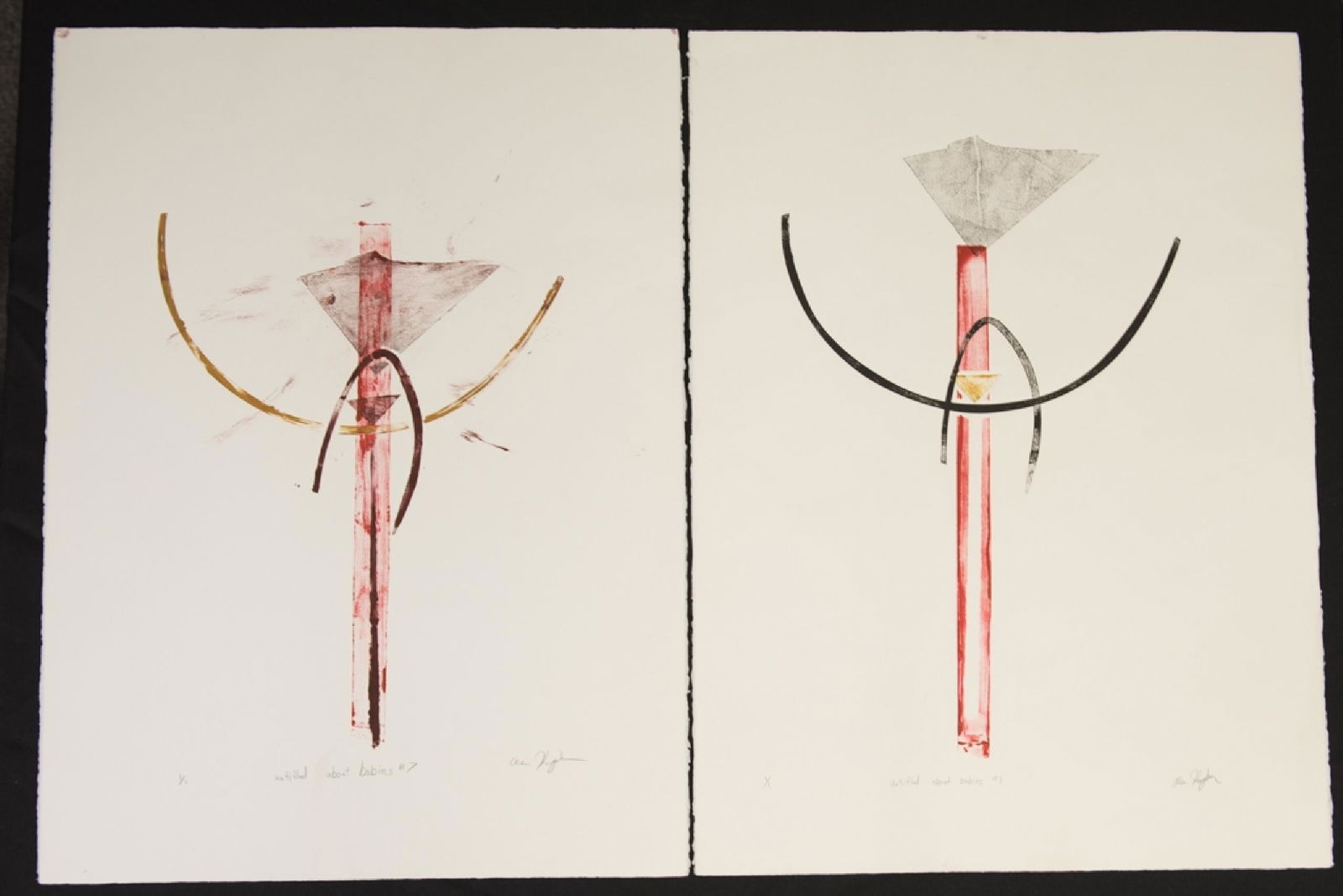 Alan Krupke, "Untitled: About Babies" Lithograph on (1 of 5)