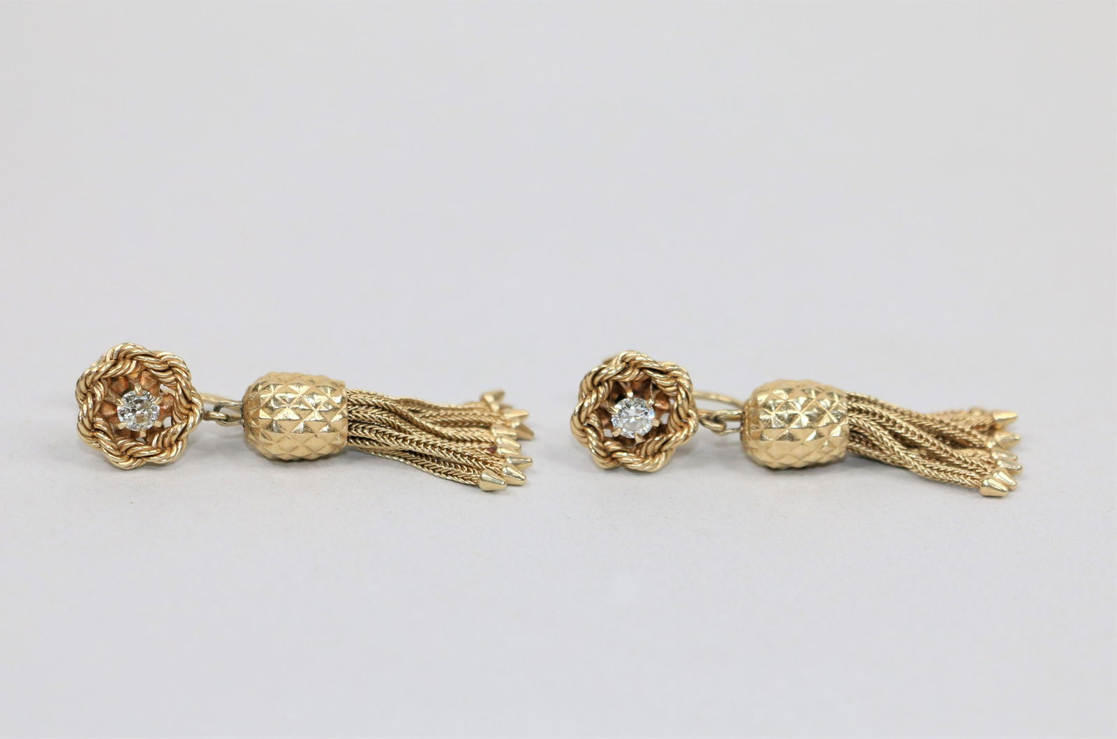 Gold & Diamond Dangle Earrings (1 of 7)