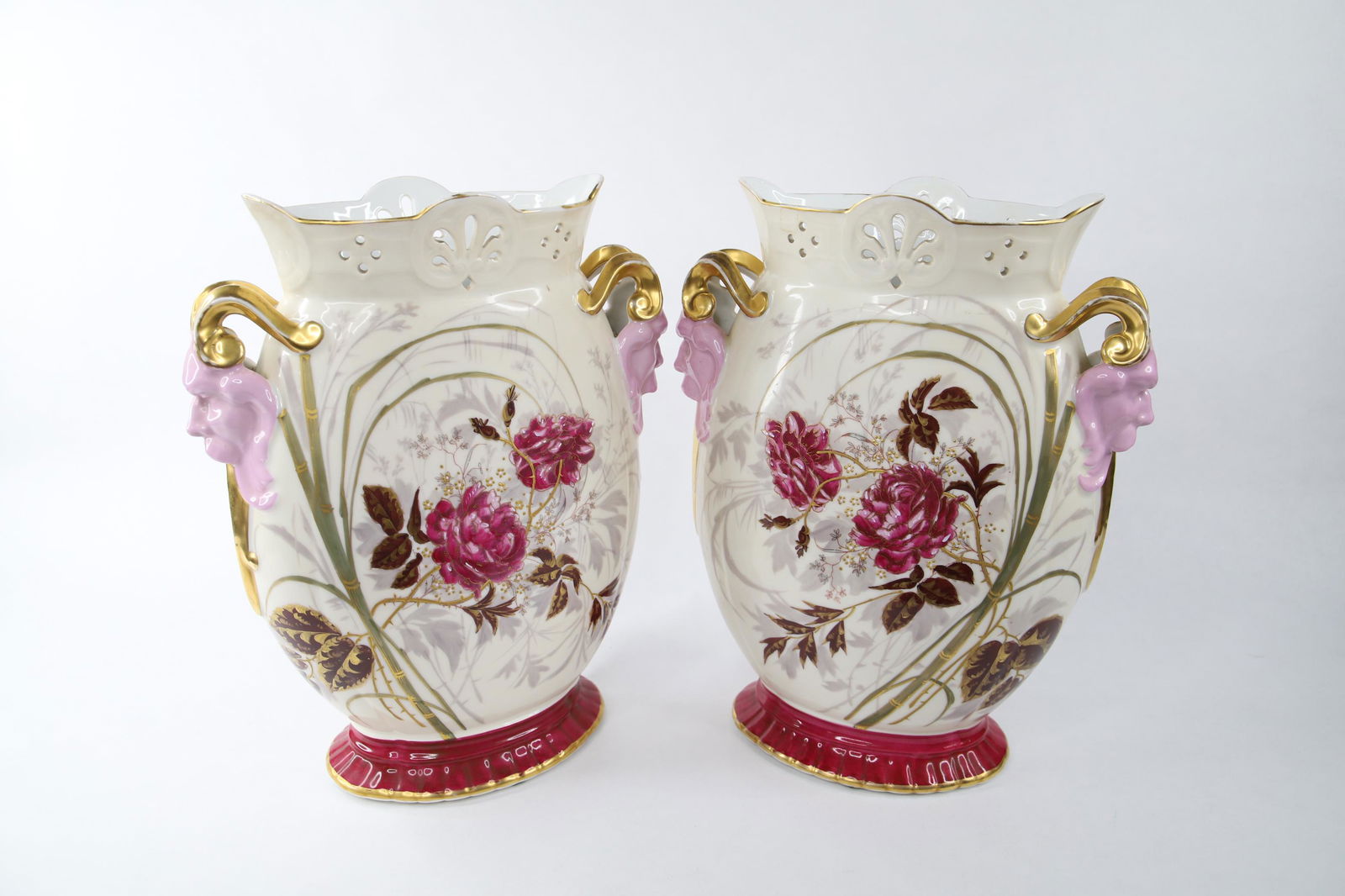 Handpainted Porcelein Vases (1 of 4)