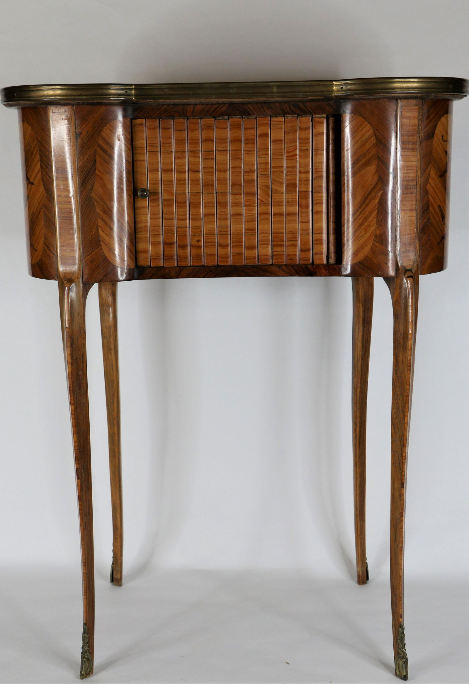 Kidney Shaped Wood Side Table (1 of 8)