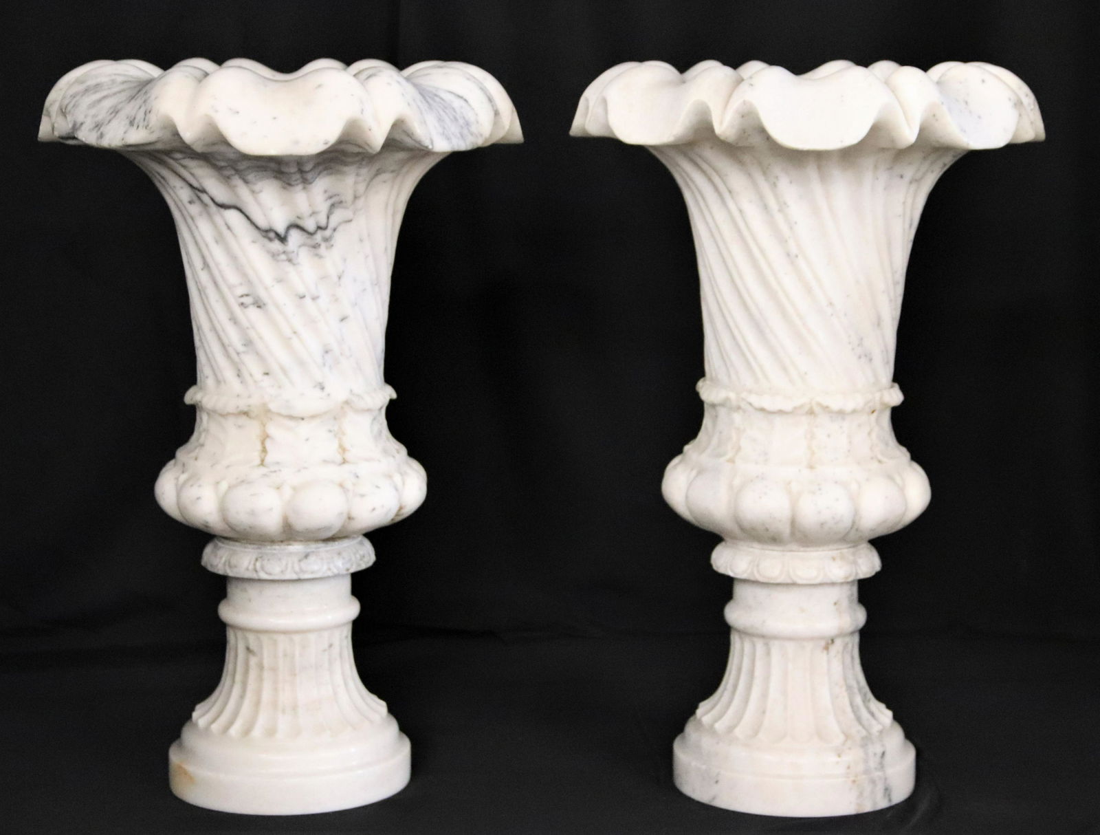 Marble Pedestal Planters (1 of 5)