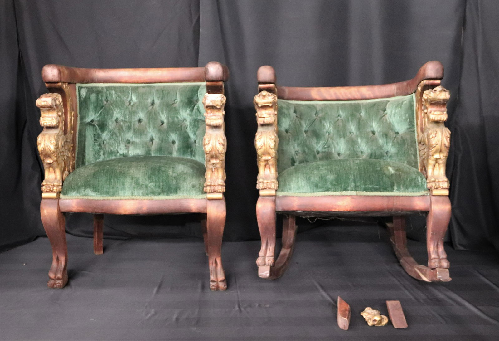 Post-Victorian Era,  Asian, Carved Wooden Chairs (1 of 10)