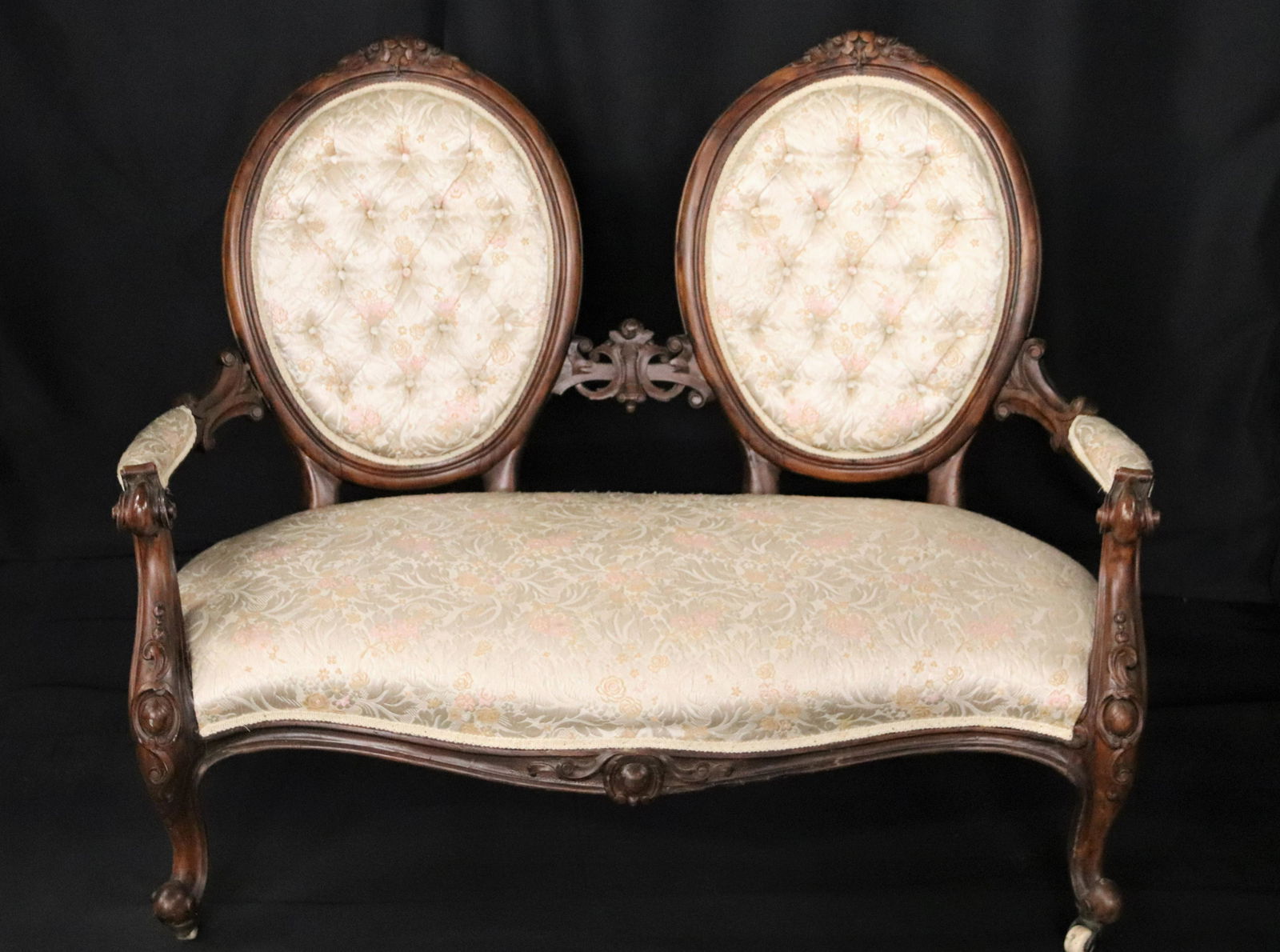 Post-Victorian Era,  Asian Import, Cameo Back Setee (1 of 7)