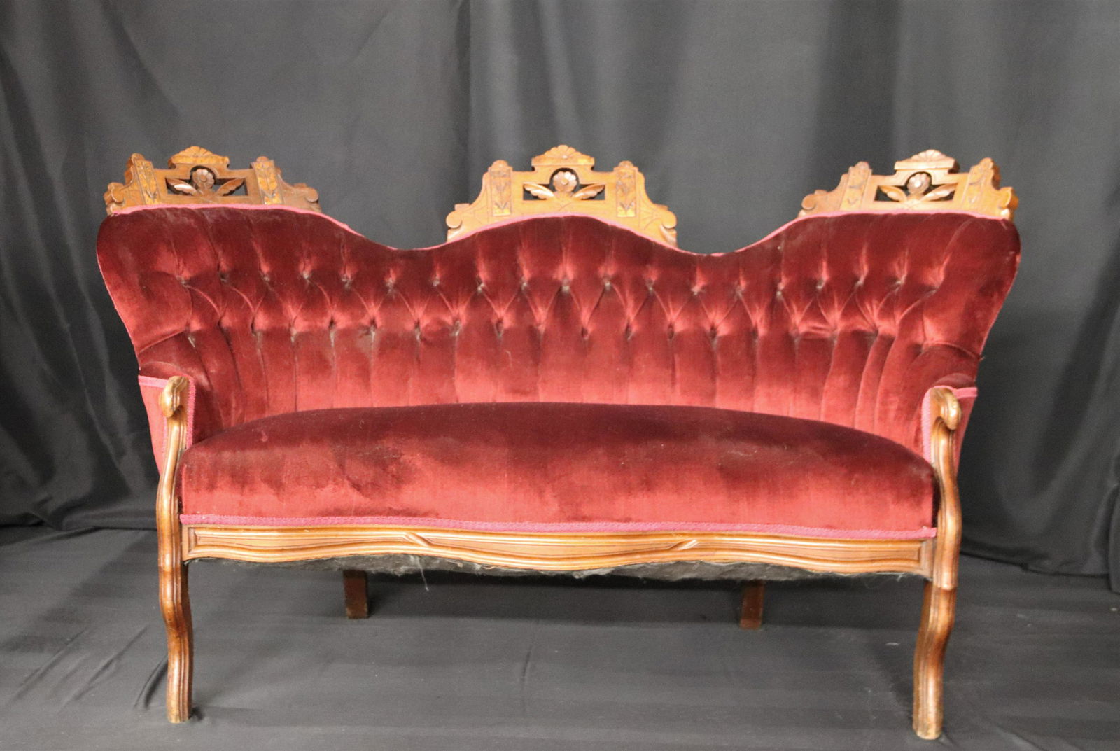 Post-Victorian Era,  Asian Import, Winged Back Setee (1 of 7)