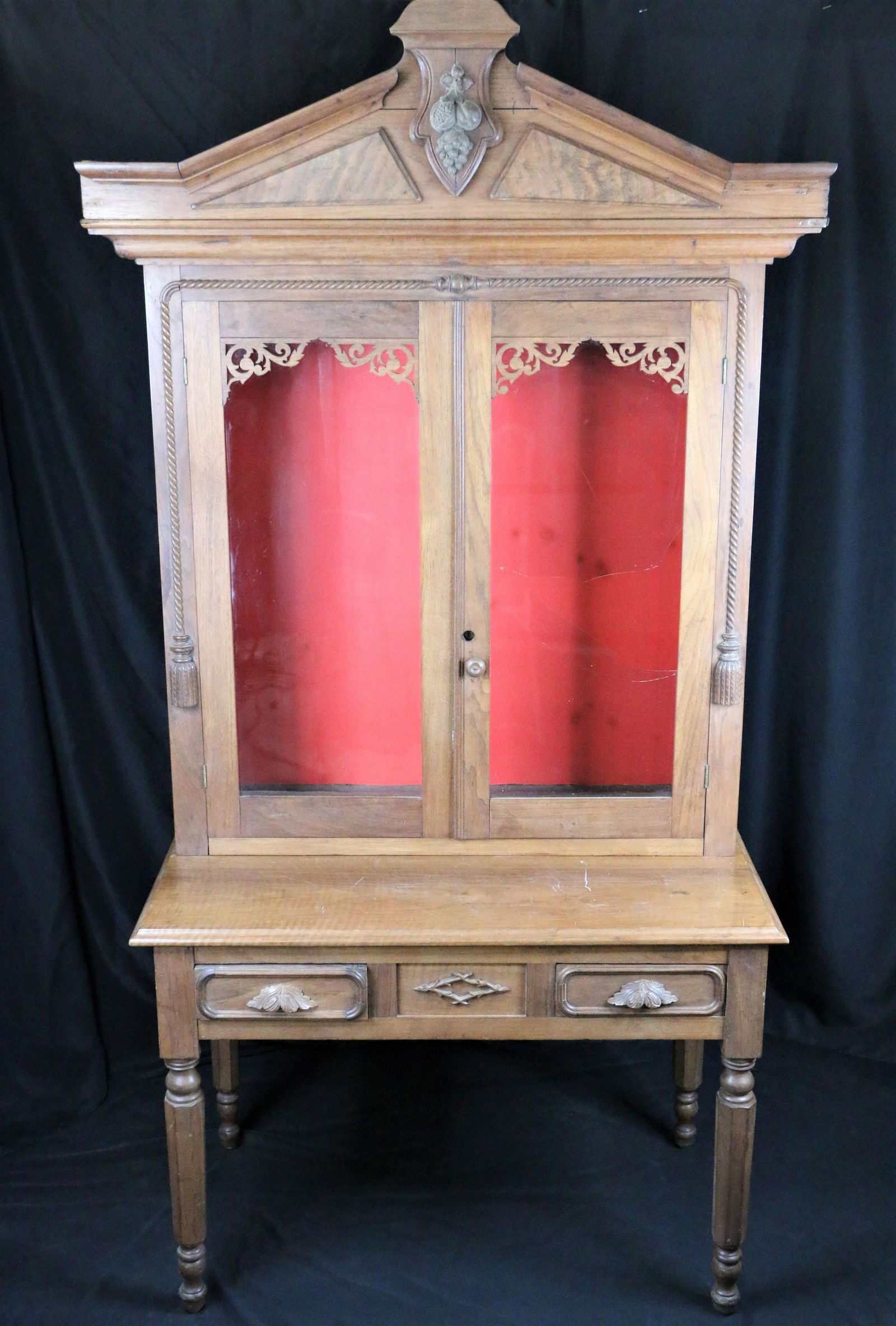 Walnut Plantation Desk with Shelves (1 of 7)