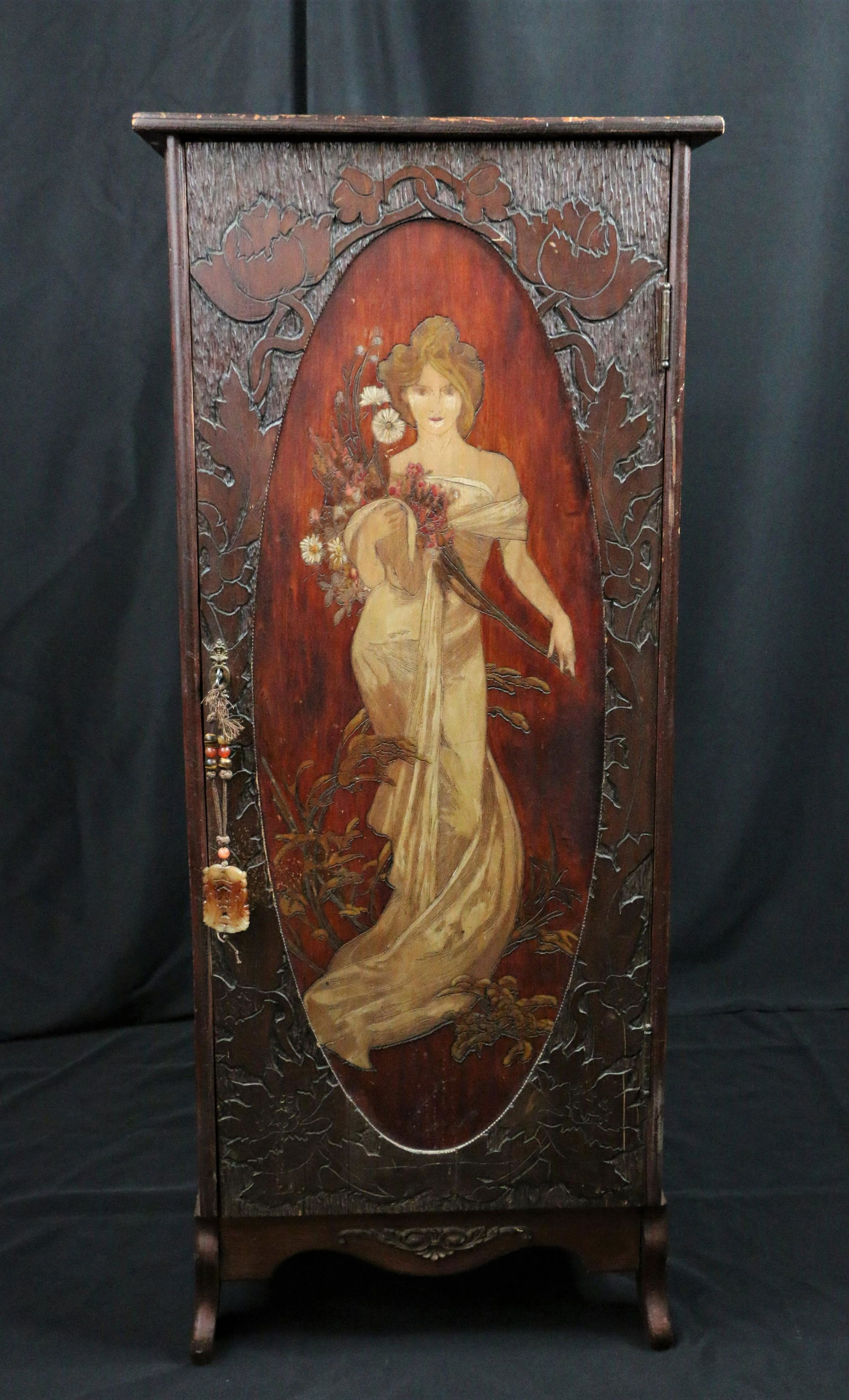 Decorative Art Nouveau Music Cabinet (1 of 8)