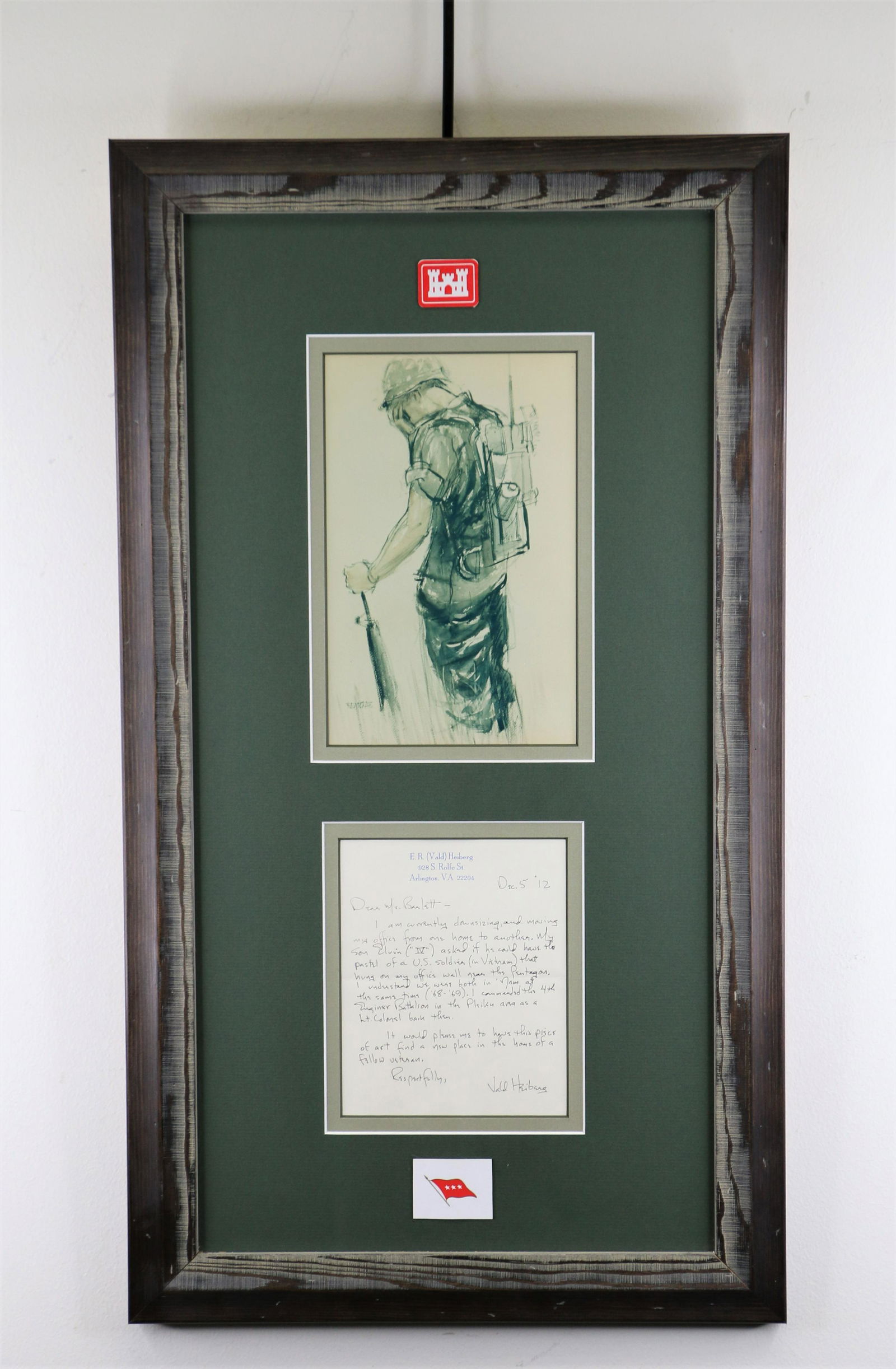 Framed Military Art & Letter (1 of 6)