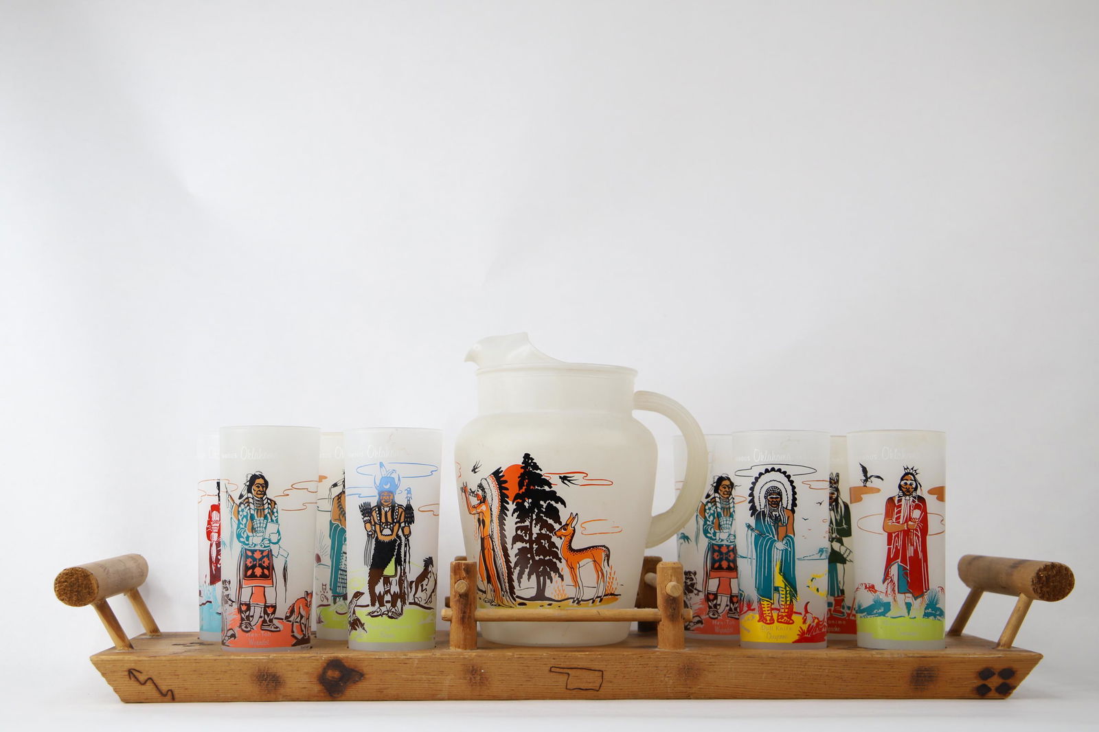 Knox Gas Oklahoma, Pitcher, Tumblers and Tray (1 of 9)