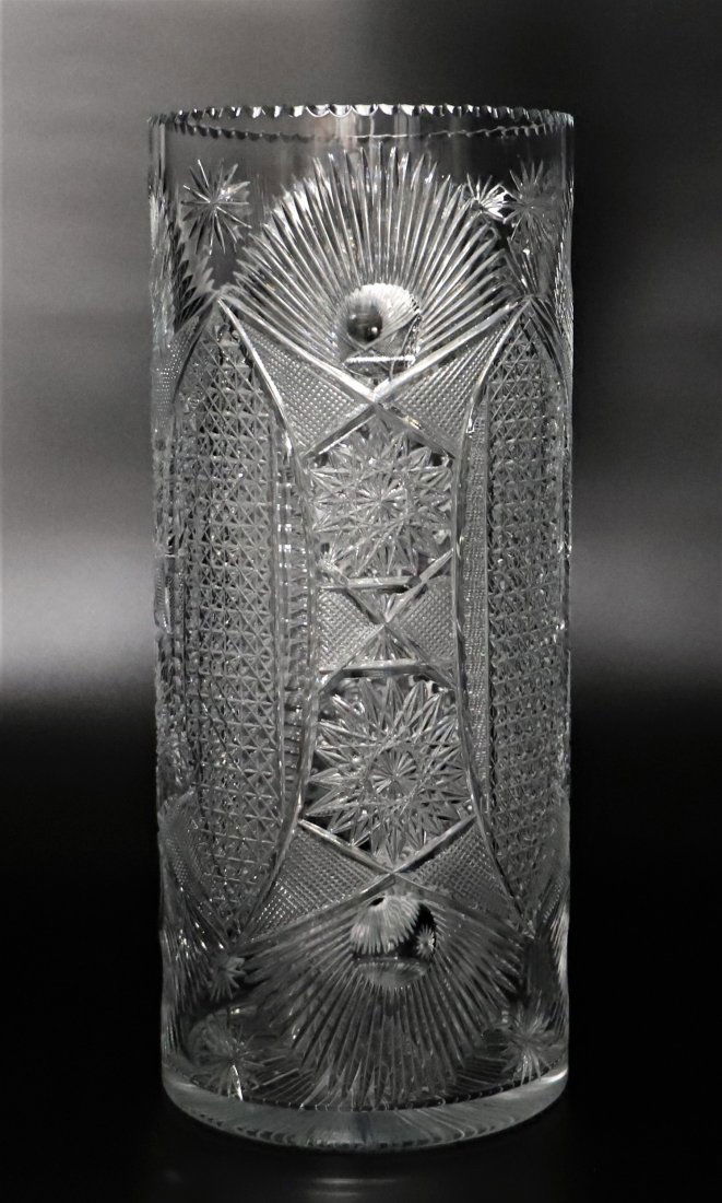 Brilliant Cut Glass, Signed Umbrella Stand / Vase (1 of 9)