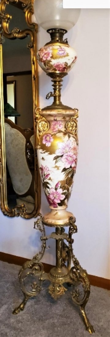 Bonn, Porcelain and Brass Floor Lamp (1 of 14)