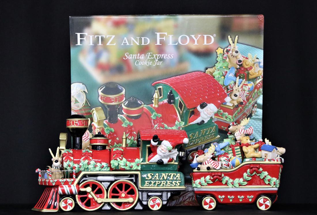 Fitz & Floyd, "Santa Express" Cookie Jar (1 of 10)
