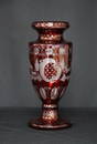 Cut to Clear Ruby Glass Vase