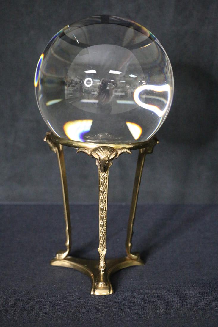 Large Glass / Crystal Ball with Stand (1 of 6)