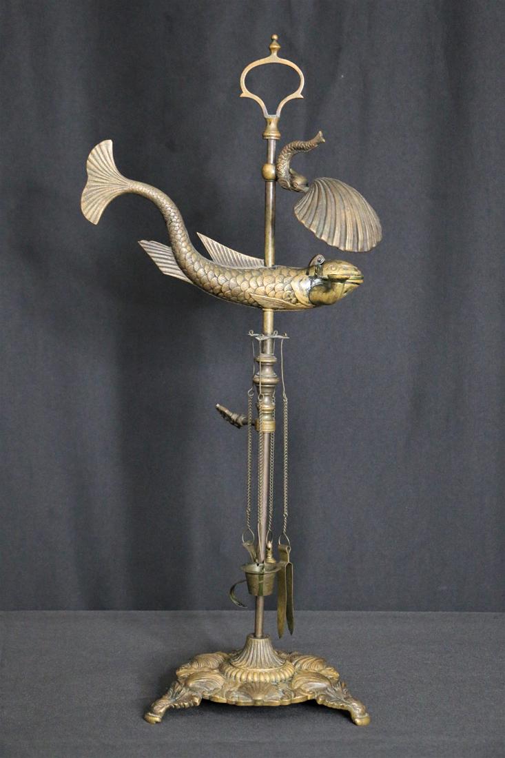 Brass Whale/Fish Oil Lamp (1 of 8)