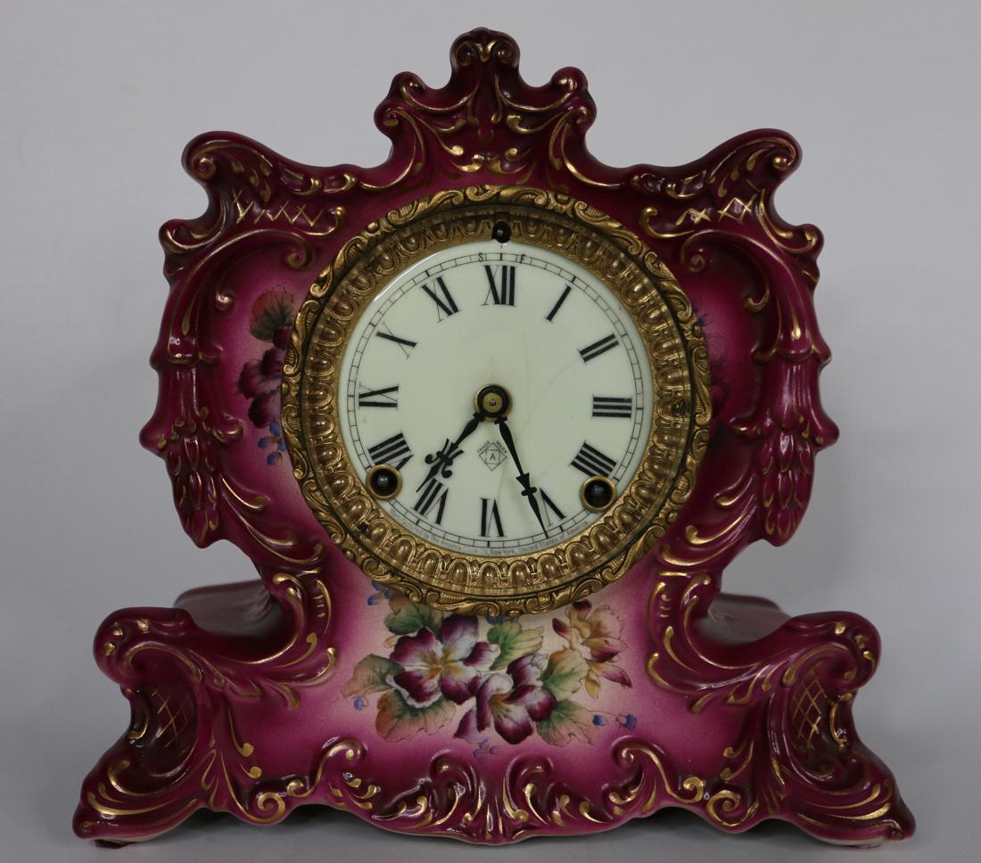 Ansonia, Porcelain Mantle Clock (1 of 7)