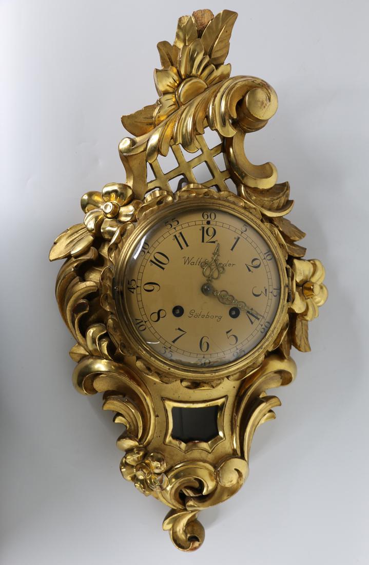 Walt Linder, Gilt Wood Wall clock (1 of 8)