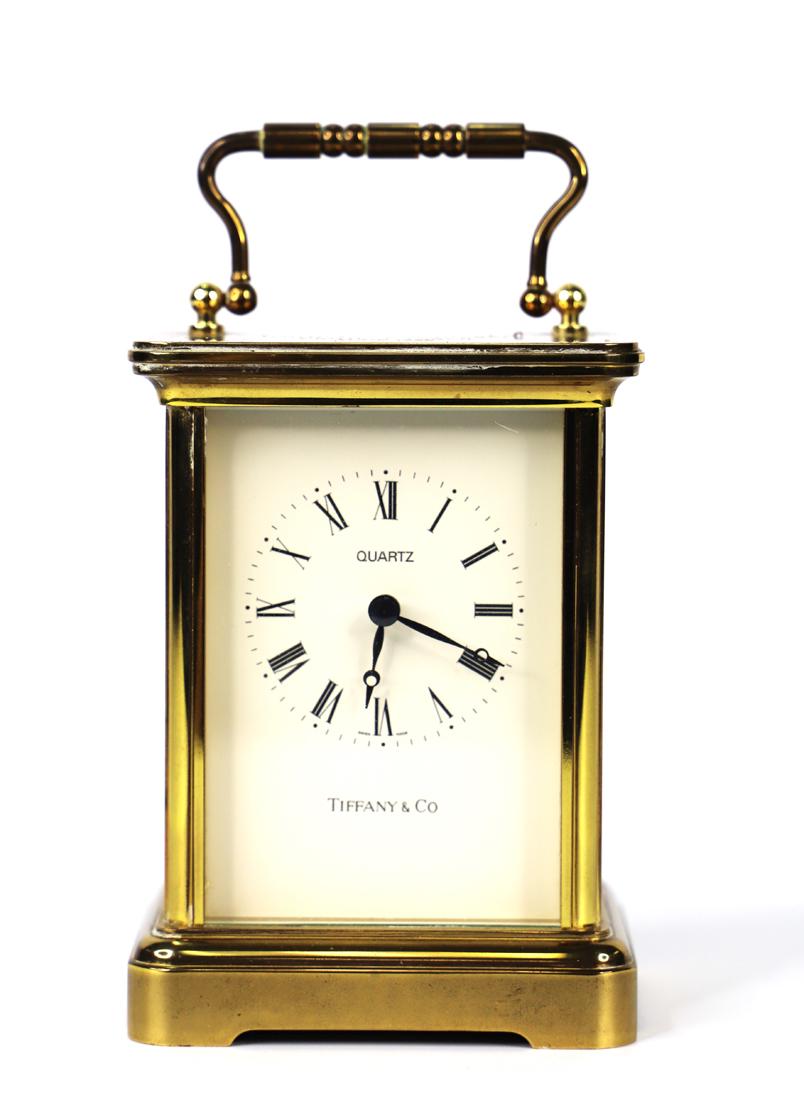 Tiffany, Brass Carriage Clock (1 of 7)