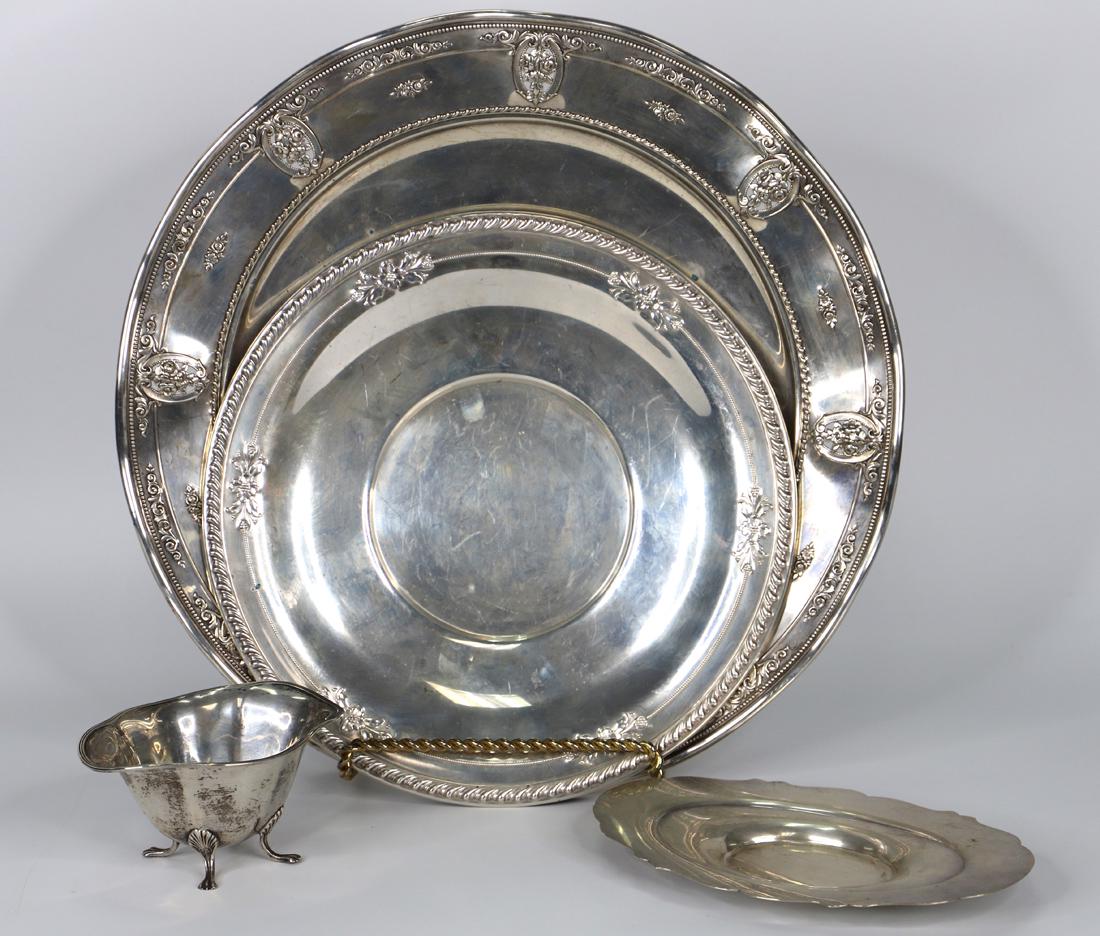 Sterling Silver Platters and Bowl (1 of 9)