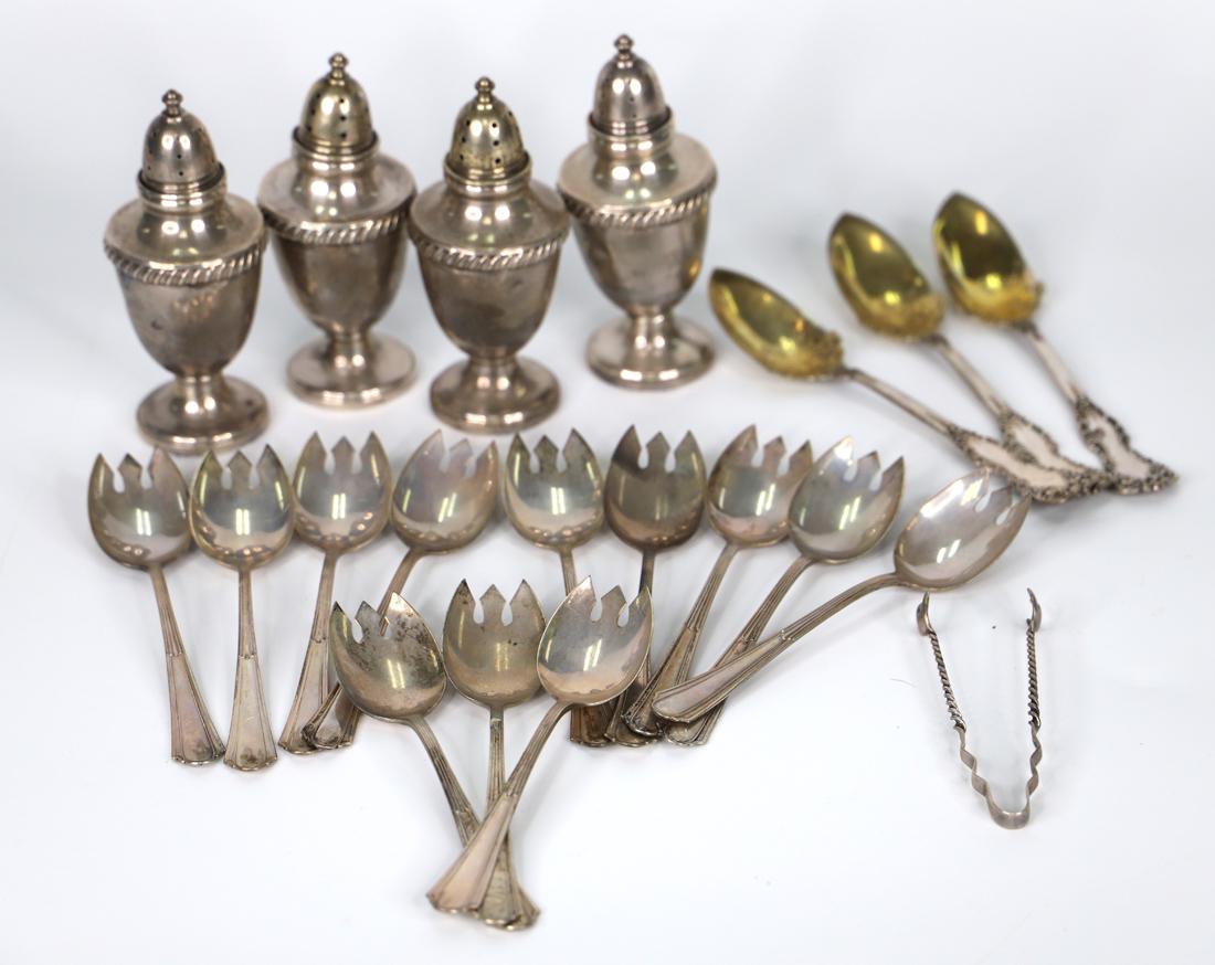 Sterling Silver Salt, Pepper, Spoons (1 of 9)