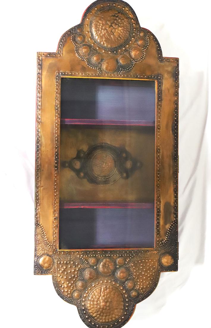 Wood and Copper Hanging Cabinet (1 of 10)
