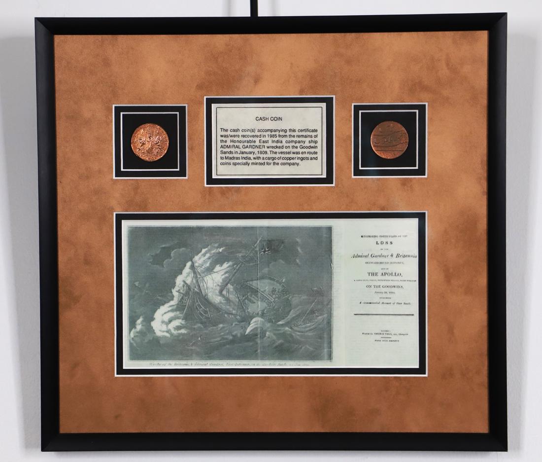 Framed Antique Cash Coins with Documentation (1 of 4)