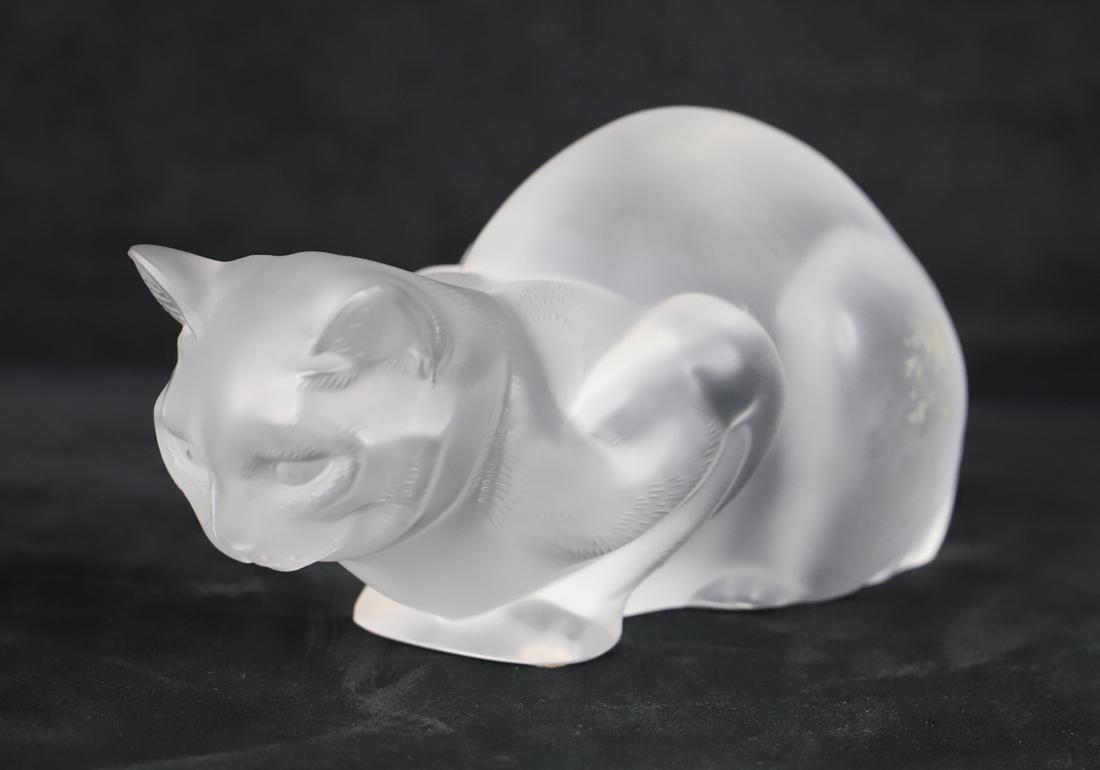 Lalique, Frosted Crystal Cat (1 of 6)