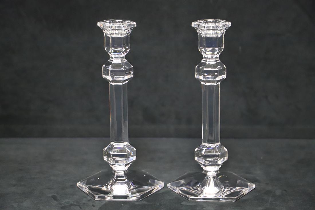Val St. Lambert, Crystal Candle Holders (1 of 4)