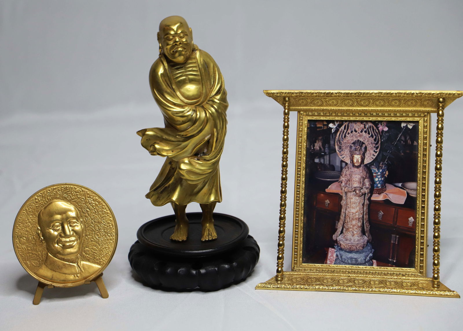 Brass Sculpture, Coin, Frame (1 of 4)