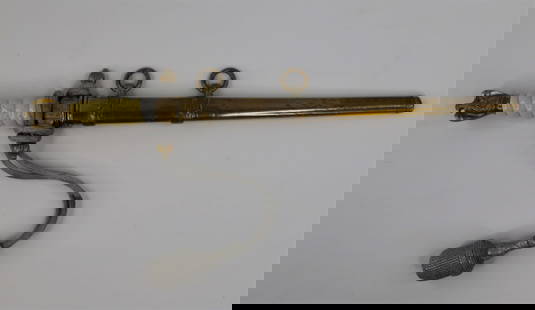 E & F Horster Solingen, World War II Dagger: WW II German dagger with sheath; Measures approximately H 15 x W 3 inches; Wear Commensurate with age; Cracks on handle; See photos. Pick up in Denver