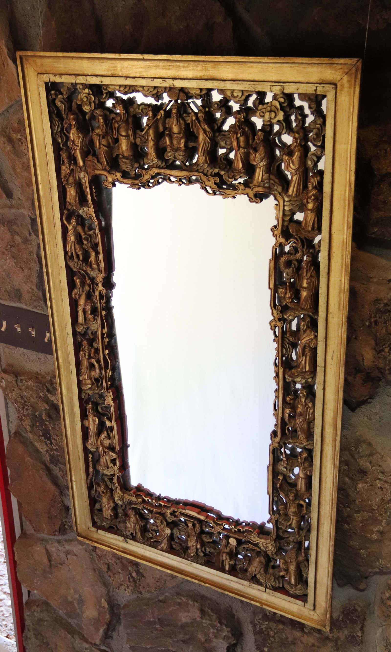 Asian Carved Mirror (1 of 6)