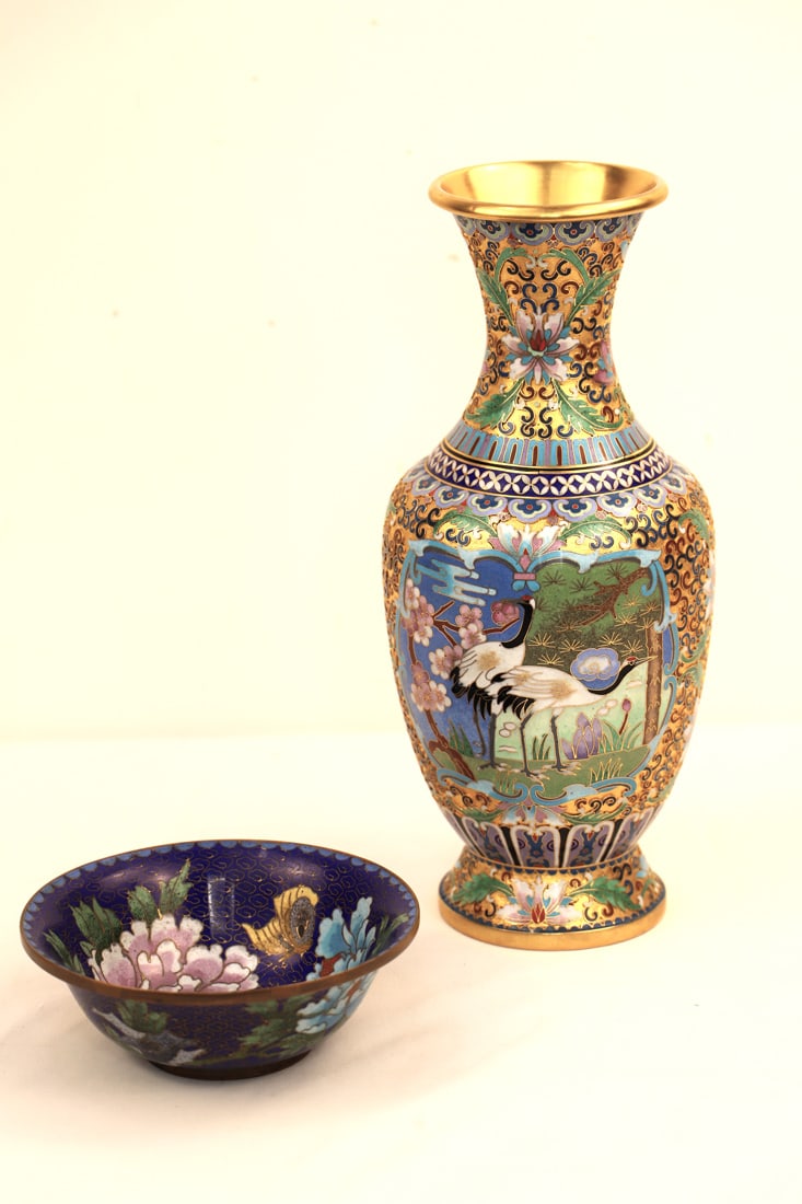 Cloisonne Vase, Bowl (1 of 5)
