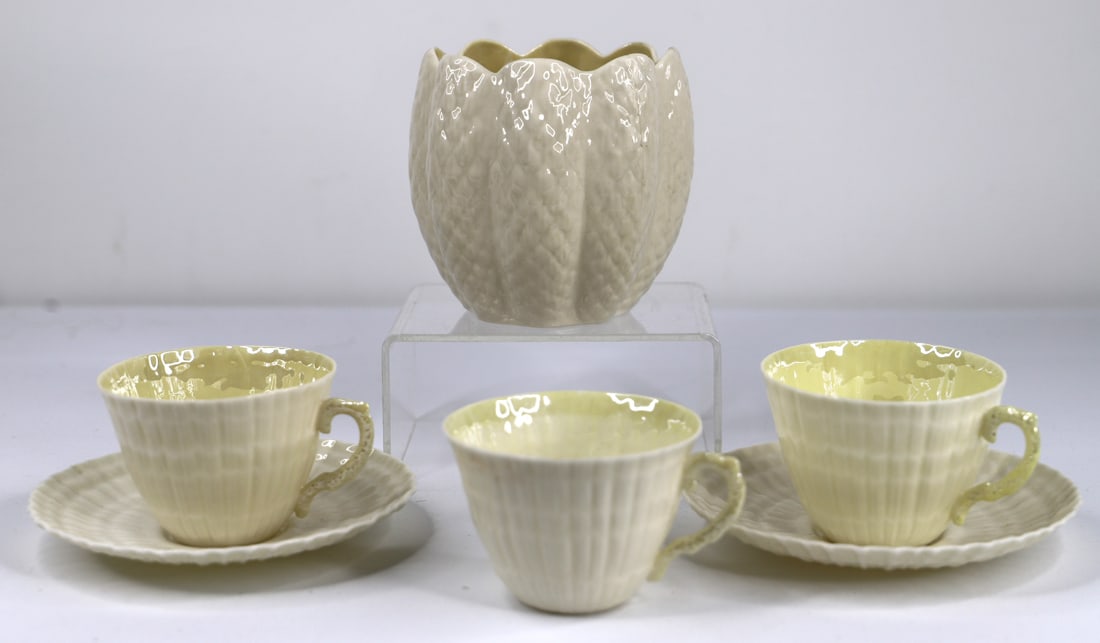 Belleek, Cups/Saucers, Flower Pot (1 of 7)