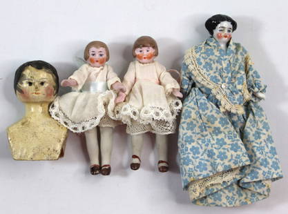 German Bisque Dolls.  Antique dolls, Bisque doll, Vintage paper dolls