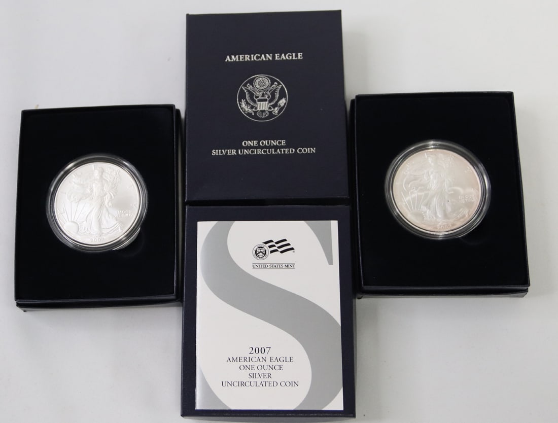 US Mint, 2007 American Eagle Silver Coins (1 of 3)