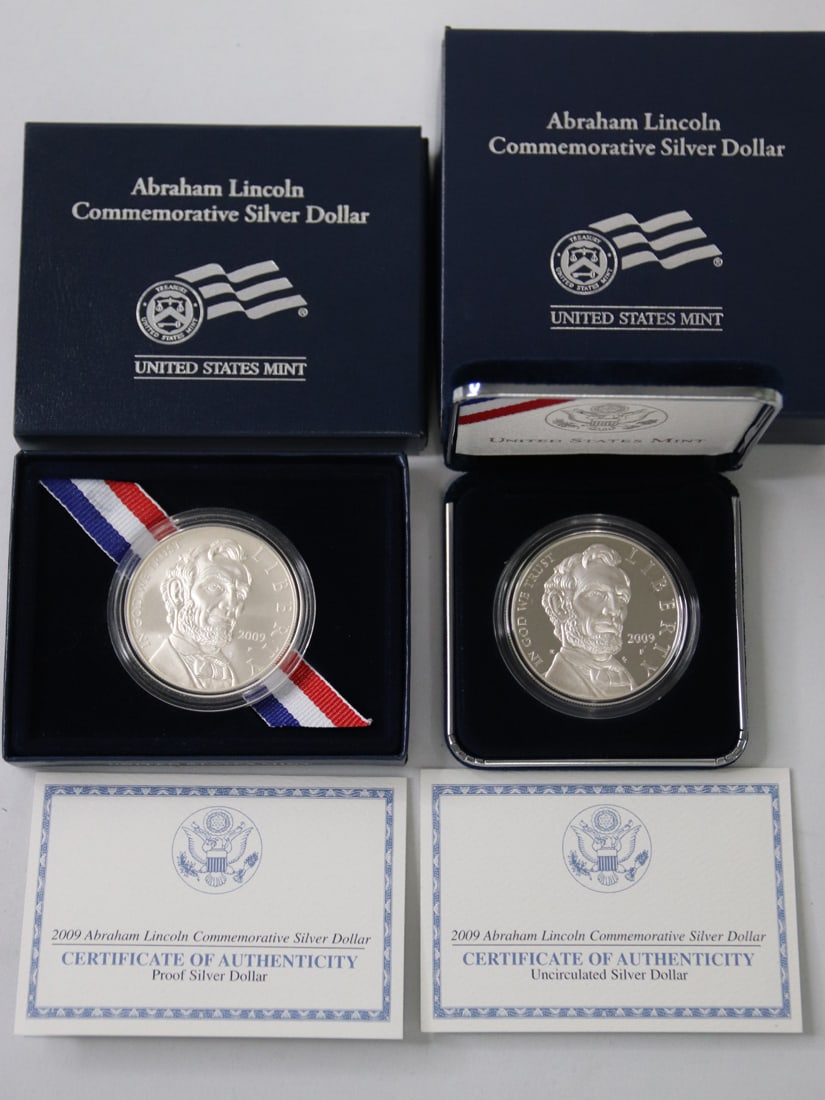 US Mint, Abe Lincoln Silver Dollars (1 of 3)