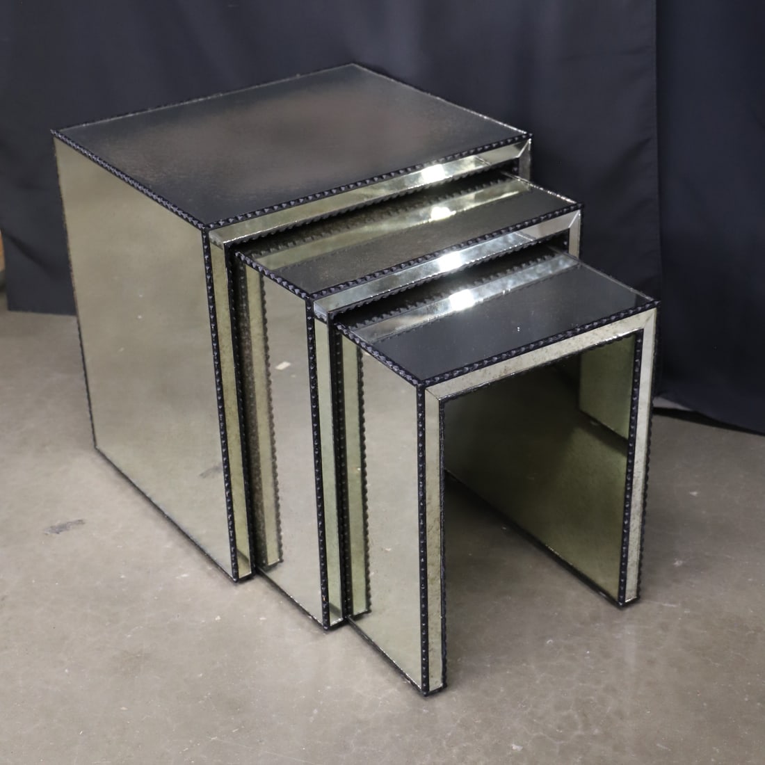 Mirrored Nesting Tables (1 of 4)