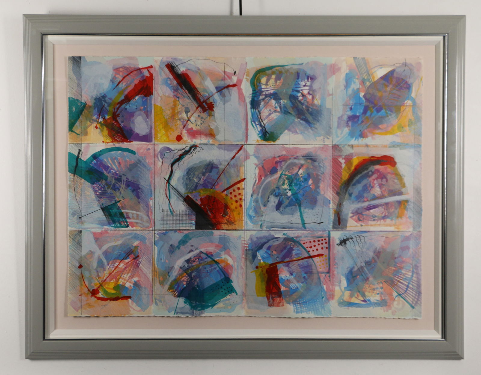 Calman Shemi, Lithograph: Titled "Flowers in the Window"; Artist signed "Calman Shemi" lower right corner; Limited edition number "59/300 " on lower right corner; Visual area measures approximately H 25 1/4 x W 34 1/4 inches;