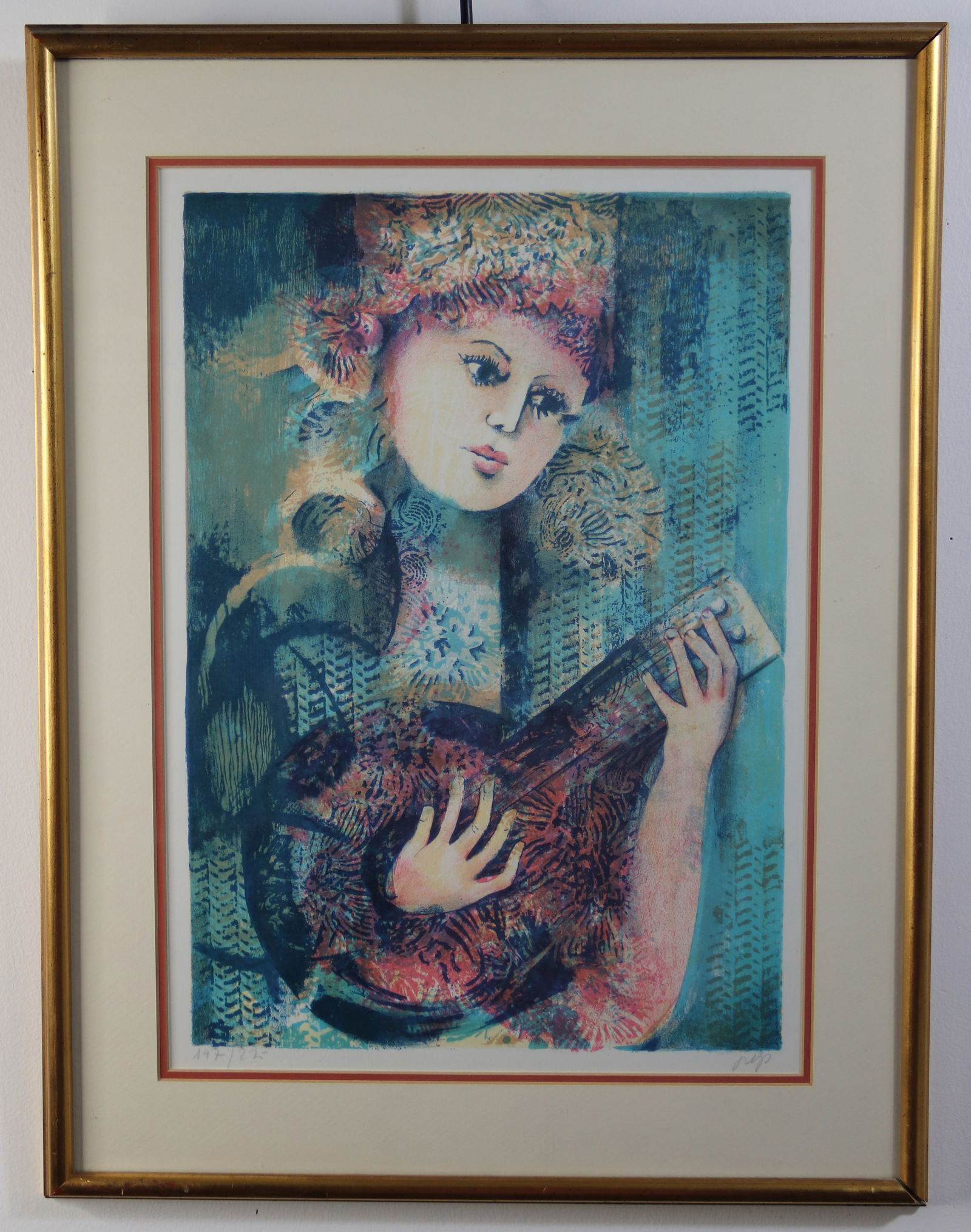 Signed Framed Artwork: Framed, signed artwork; Artist signature illegible; Limited edition numbered "197/22"; Visual area measures approximately H 19 x W 13 1/2 inches; Frame measures approximately H 25 x W 19 1/2 x D 1 inc