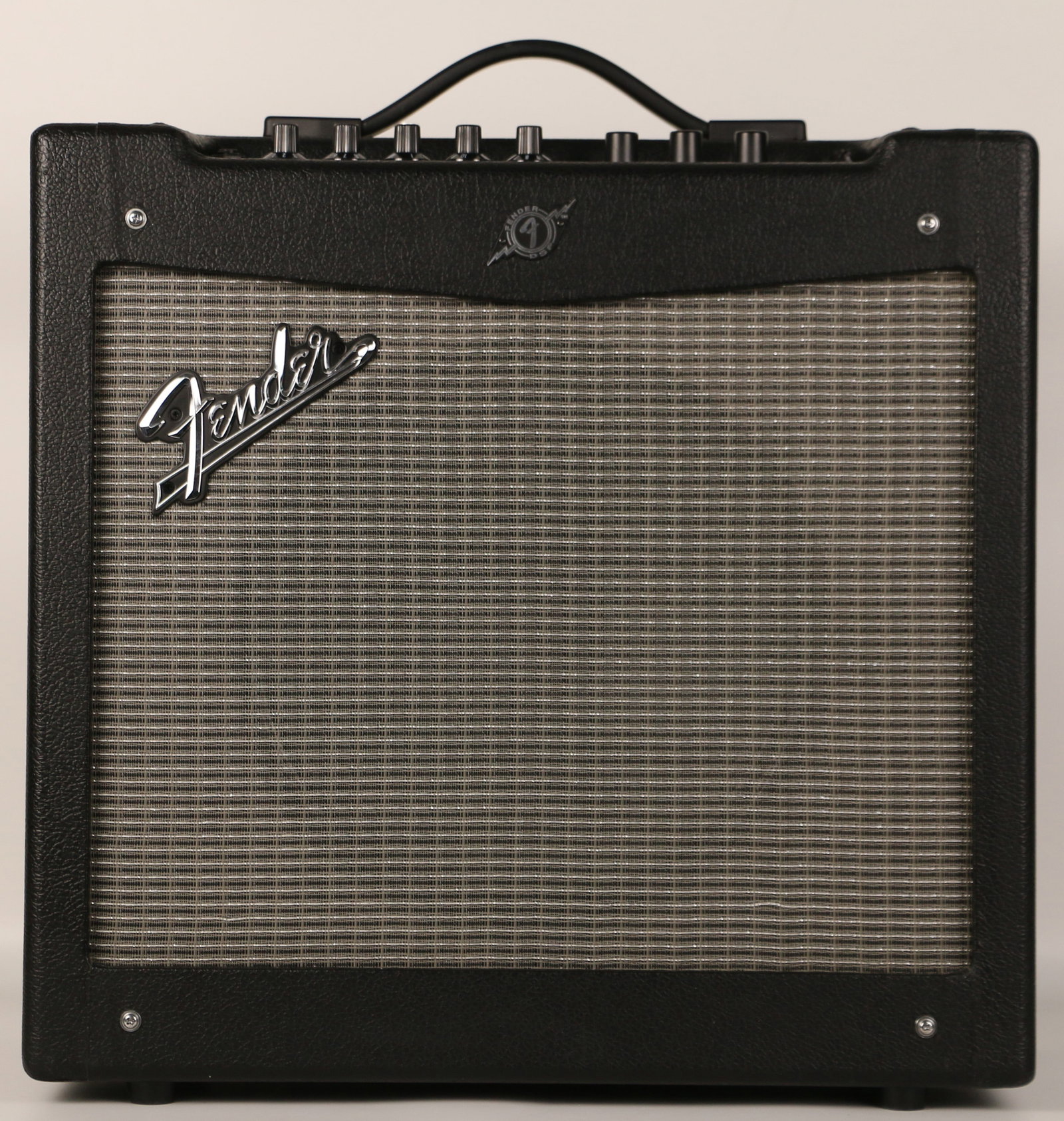 Fender, Guitar Amplifier: Fender Mustang II (V.2); Powers on; Serial numbers CGPJ13000497; Measures approximately H 18 x W 18 x D 8 1/2 inches; No damage observed. See photos