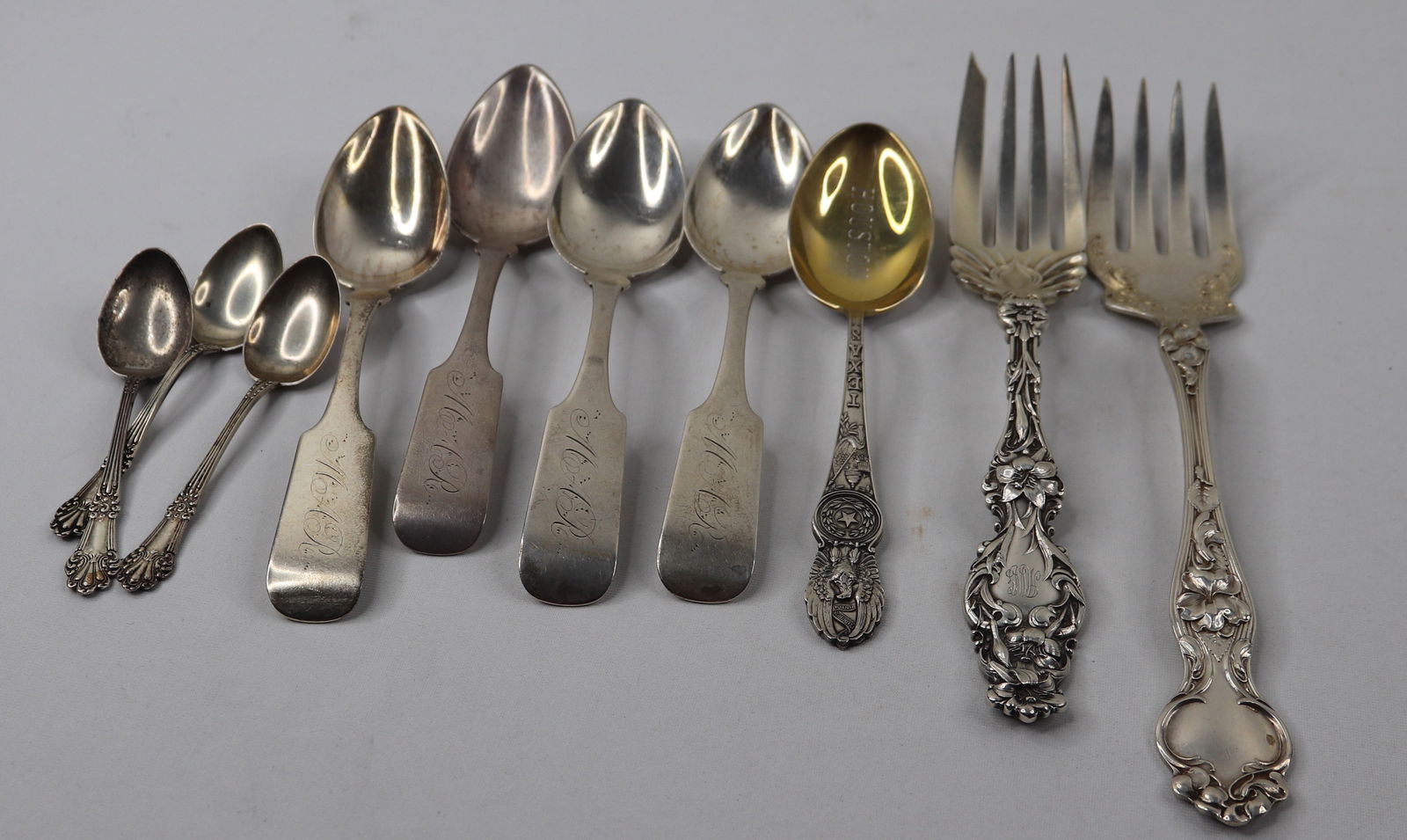 Bigelow Kennard, Wm Rogers, RW&S, Sterling Spoons, Forks (1 of 3)