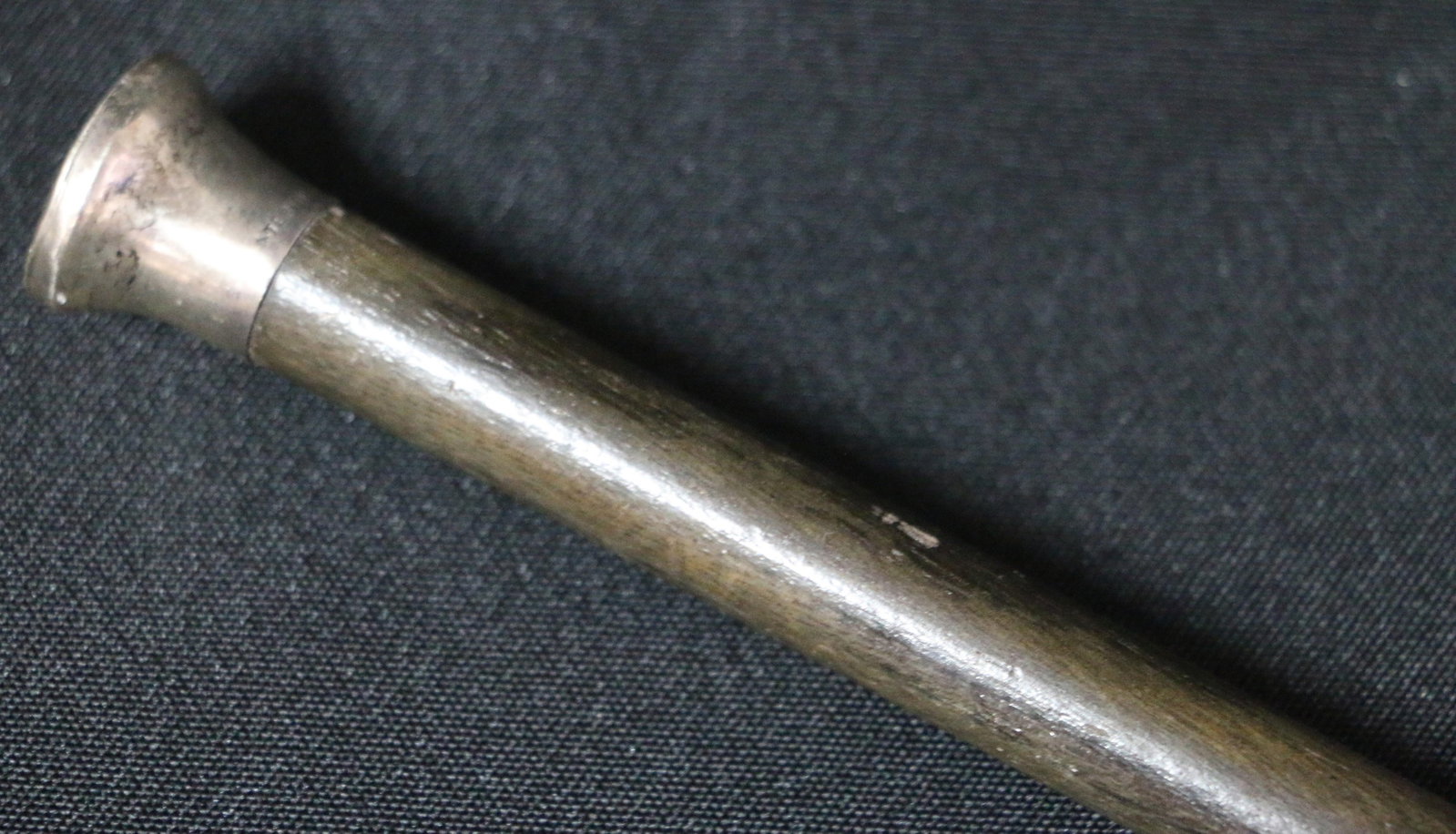 Vintage Riding Crop: Equestrian horse crop with top marked "Sterling", wood shaft, metal keeper; Measures approximately H 25 inches; Wear commensurate with age. See photos. Pick up in Denver, CO