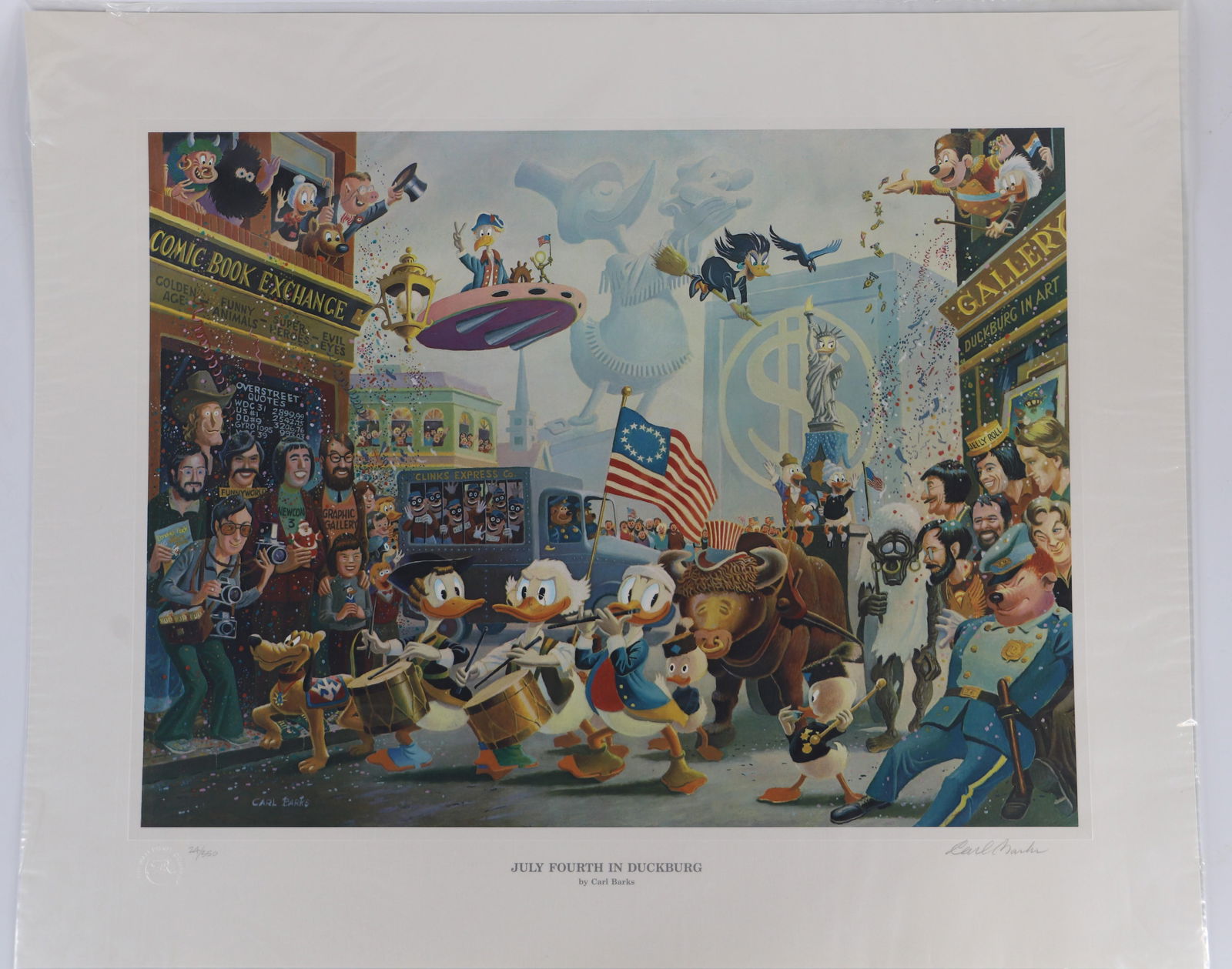 Carls Barks, Signed Disney Lithograph (1 of 8)