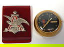 Vintage Anheuser Busch Sterling Money Clip & Watch