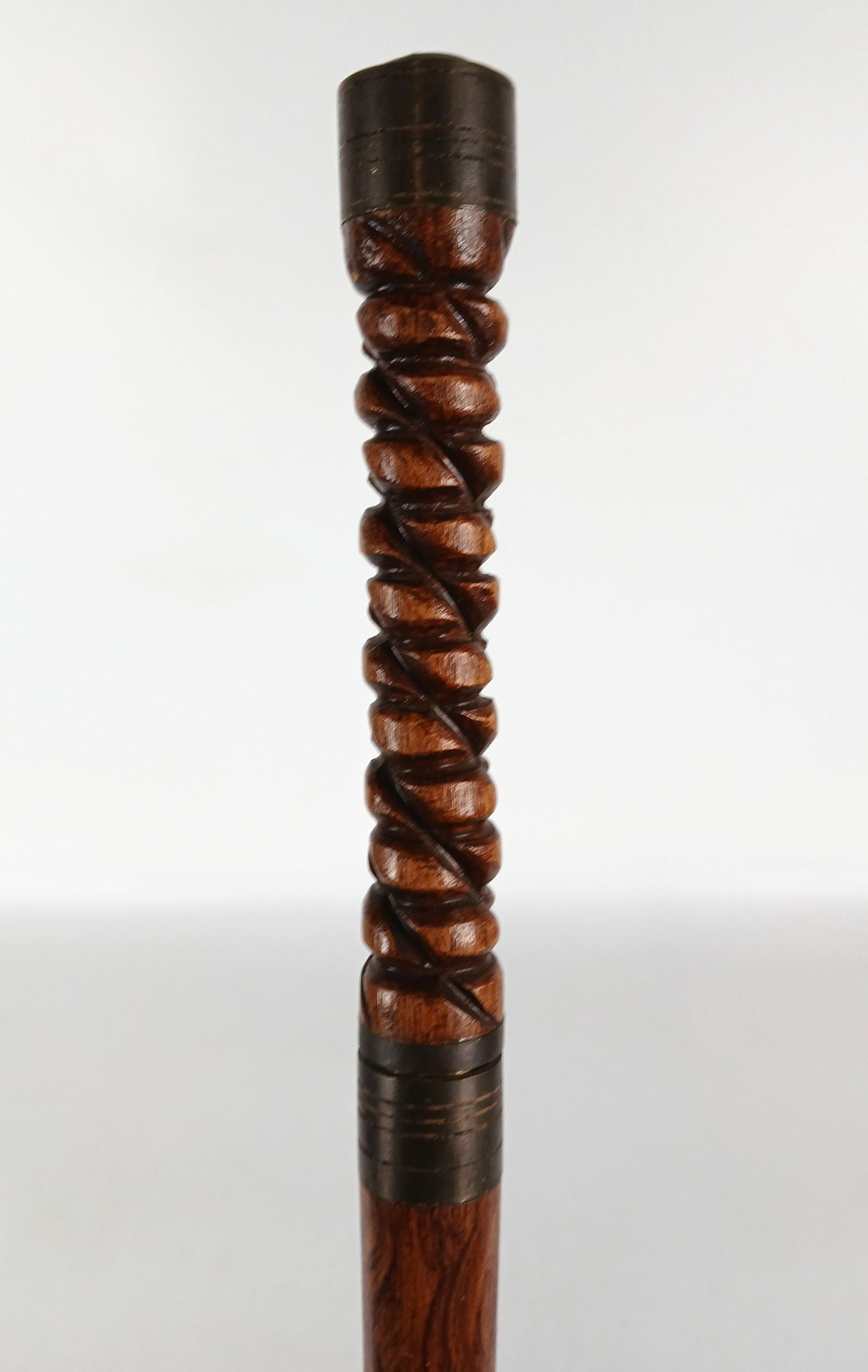 Carved Wood Sword Cane (1 of 6)