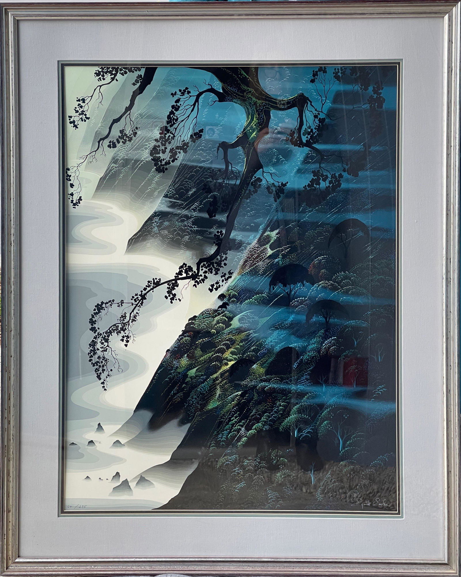 Eyvind Earle "Sea, Wind and Fog" Serigraph Signed (1 of 5)