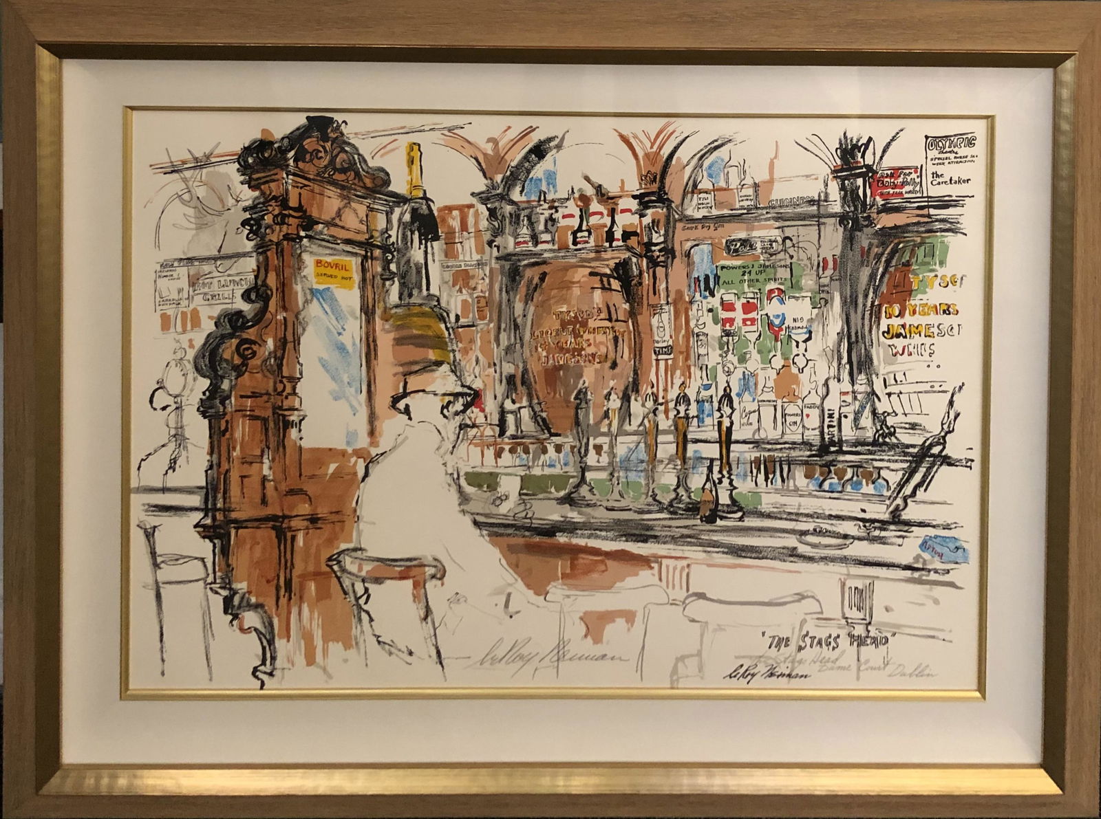 Leroy Neiman "Dublin Bar" Signed Serigraph (1 of 6)