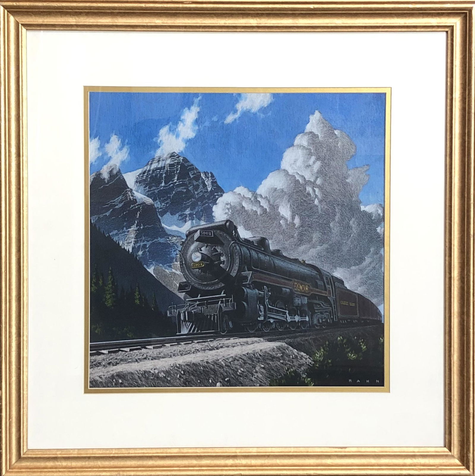 Herbert C. Hahn "Train 5908" Signed Pencil (1 of 8)