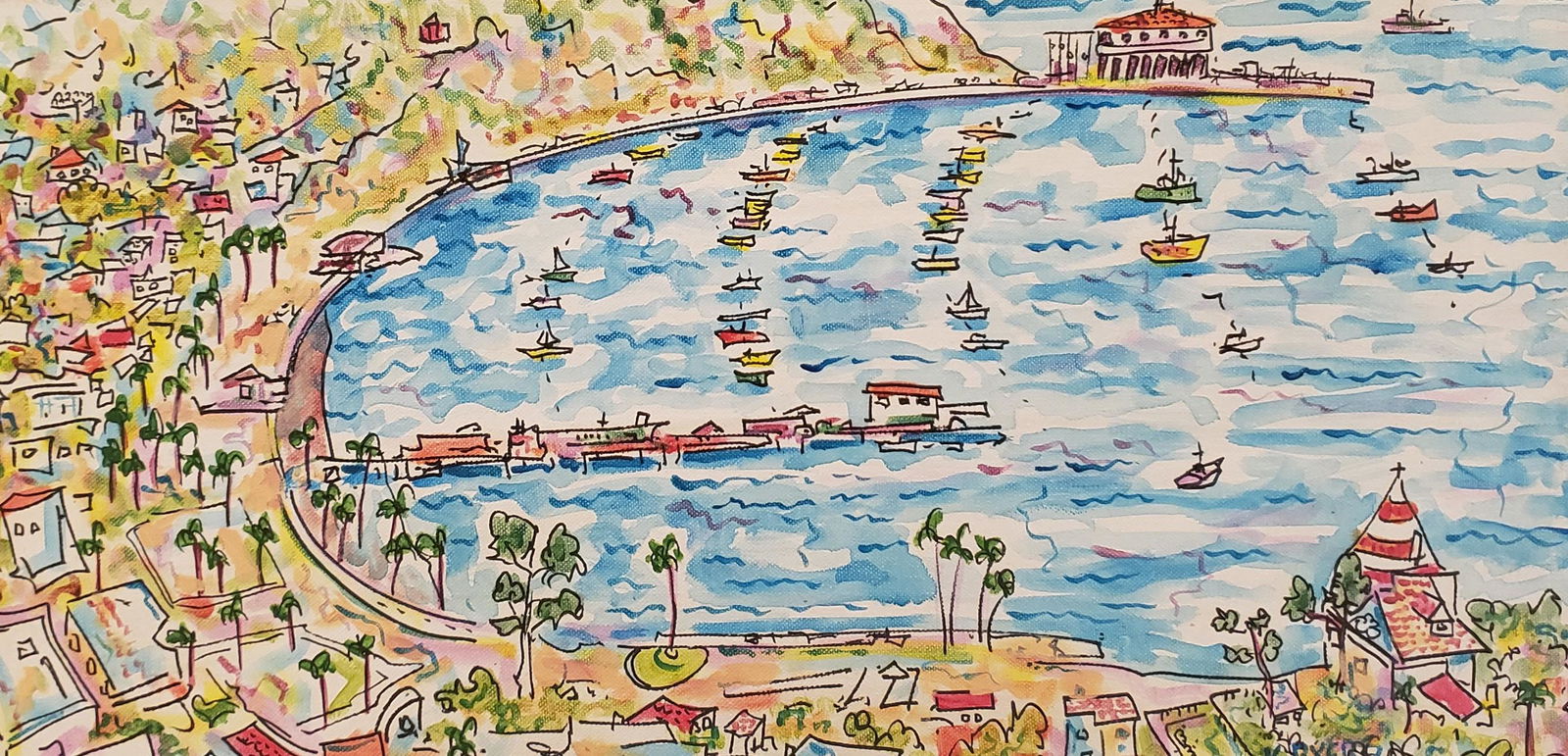 Kimm Byers "Catalina Island" Original Acrylic Signed (1 of 6)